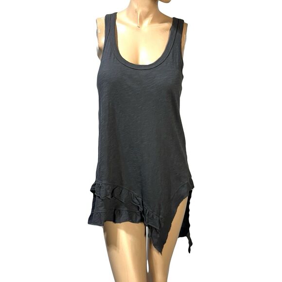 Left Of Center Anthropologie Womens Tank Top Tunic Size M Asymmetrical Hem NWT - Picture 1 of 8